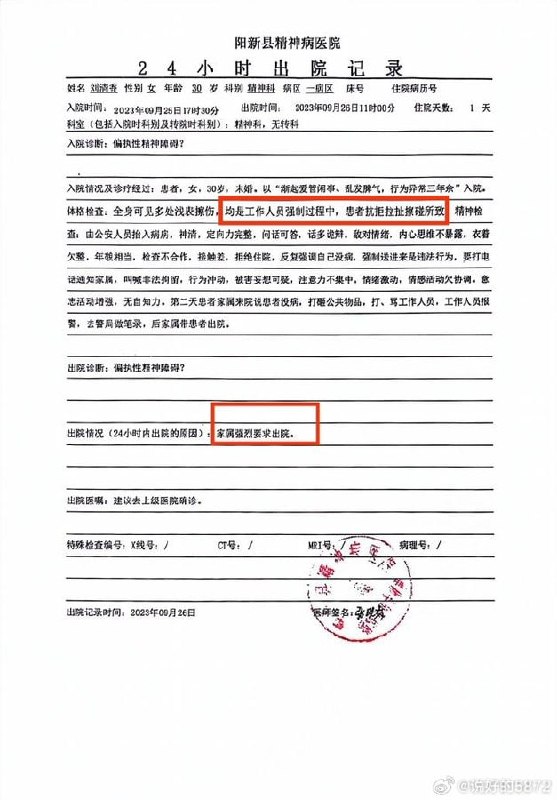 Hubei Investigates Psychiatric Hospital Admission Claims