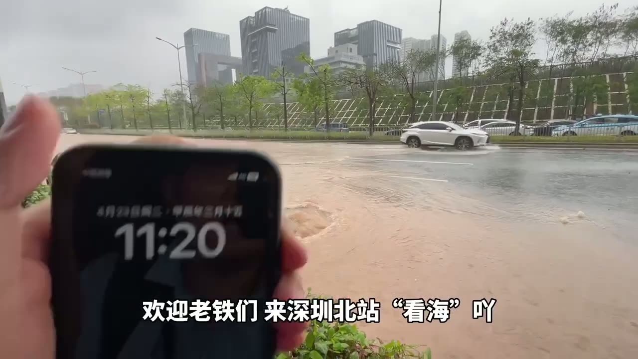 Post says “Welcome to Shenzhen to see the sea”