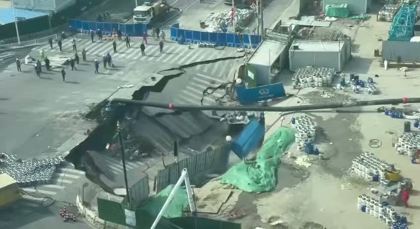 Shanghai Jiamin Line Area Reportedly Collapses Again
